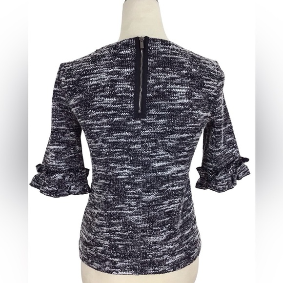Banana Republic Boucle Ruffle Tweed Blouse Size XS - Picture 4 of 5